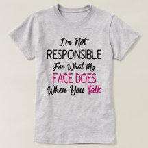 Não sou responsável pelo que meu rosto faz quando