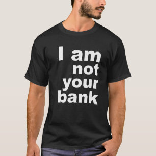 Camiseta Não sou seu banco Engraçado dizendo "Memória Piada