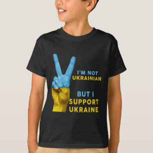 Camiseta Não sou ucraniano, mas apoio a Ucrânia Eu apoio a