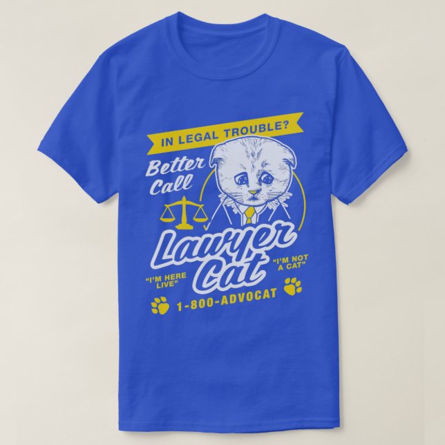 Camiseta Não Sou Um Advogado De Filtro De Gato (Frente do Design)