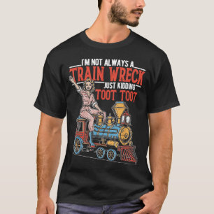 Camiseta Não sou uma garota mulher deboche tremendo desastr