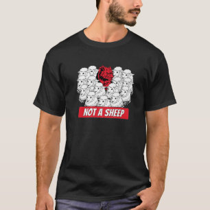 Camiseta Não sou uma ovelha, não sou uma das ovelhas patrió