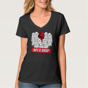 Camiseta Não sou uma ovelha, não sou uma das ovelhas patrió