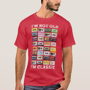 Camiseta Não sou velha cassete Mitapes. Sou clássico 198