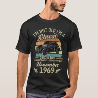 Camiseta Não sou velho, nasci em novembro de 1969 Carro