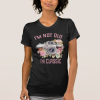Não sou velho, sou clássico, câmera floral Vintage