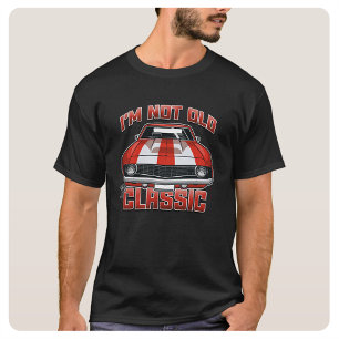 Camiseta Não Sou Velho Sou Clássico - Carro Musculoso Verme