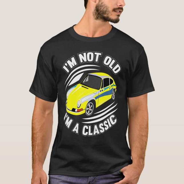 Camiseta Não sou velho, sou clássico do carro 1 (Frente)