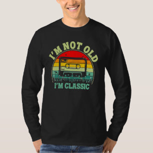 Camiseta Não sou velho sou clássico Fita de áudio vintage