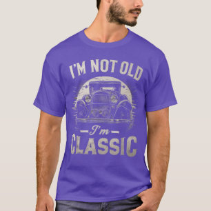 Camiseta Não sou velho, sou clássico Retrô Vintage Carro en
