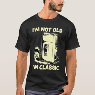 Camiseta Não Sou Velho, Sou Clássico Walkman Vintage Casset