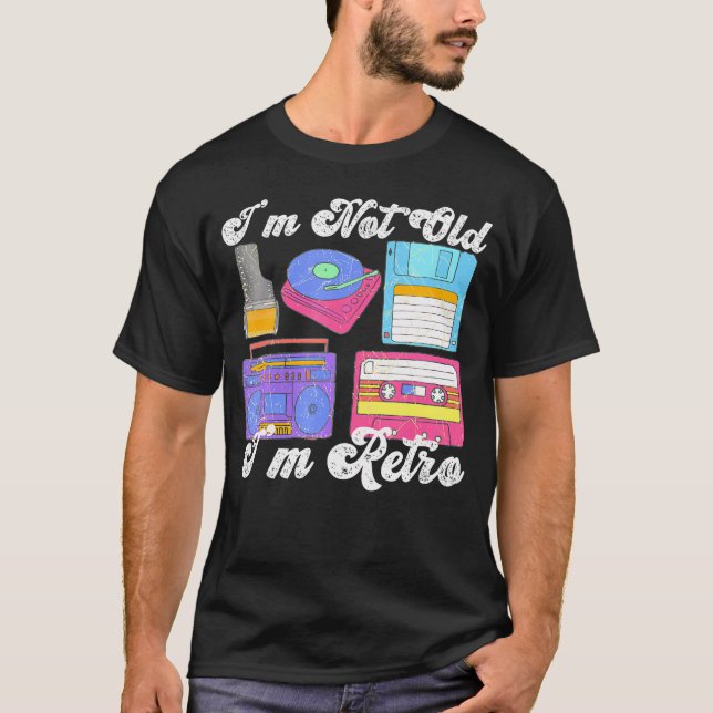 Camiseta Não Sou Velho, Sou Eletrônicos Engraçado (Frente)