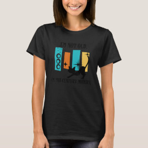 Camiseta Não sou velho, sou gato legal retrô modernista do