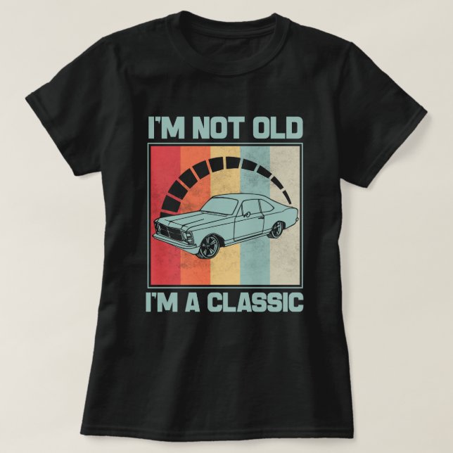 Camiseta Não sou velho, sou um clássico, VAUXHALL CAVALIER  (Frente do Design)