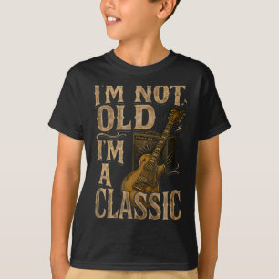Camiseta Não sou velho sou um Clic Design Vintage Música de