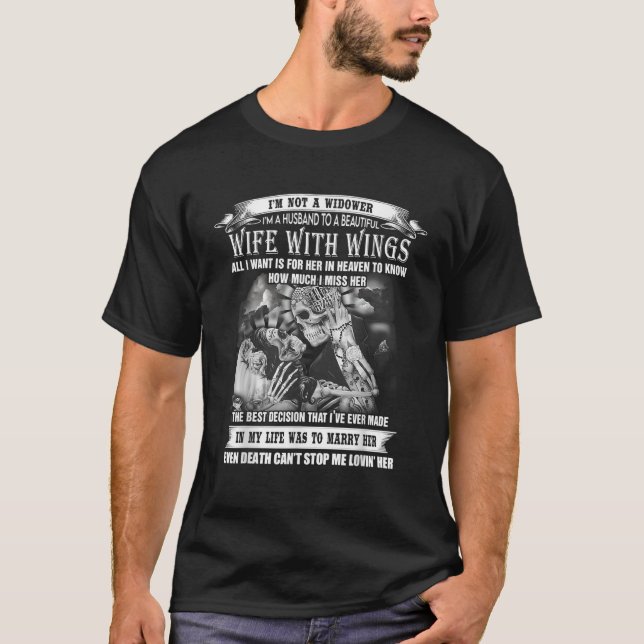 Camiseta não sou viúvo, sou marido de uma linda esposa (Frente)