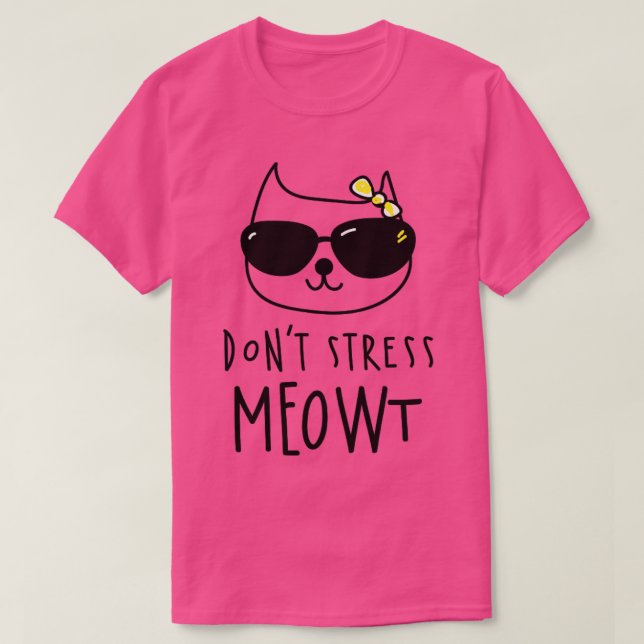 Camiseta Não Stress Meowt (Frente do Design)
