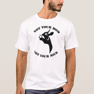 Camiseta Não sua mamã, não seu tshirt do vegan do leite