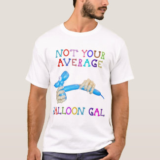 Camiseta Não suas mãos médias do cão do balão do galão do
