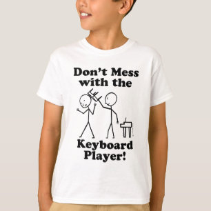 Camiseta Não suje com o jogador de teclado