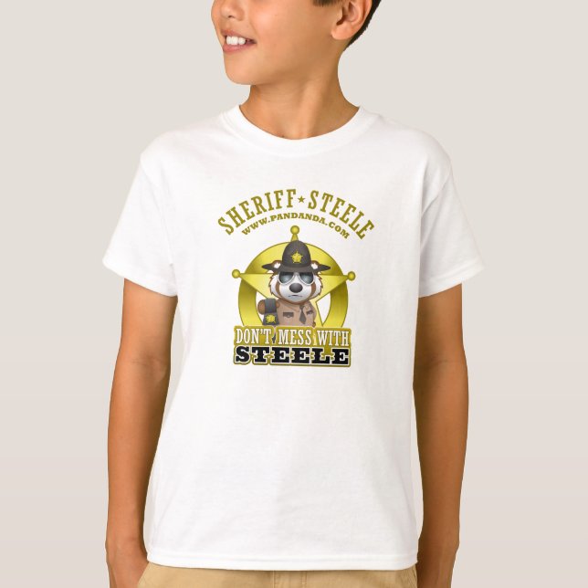 Camiseta Não suje com Steele (xerife Steele) (Frente)