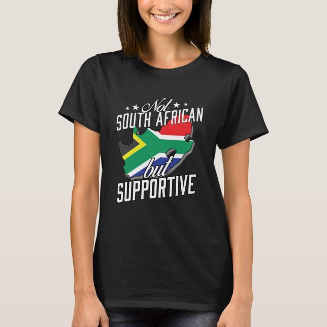Camiseta Não Sul-Africano, Mas Viagem Turista De Apoio (Frente)