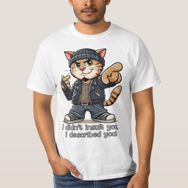 Camiseta Não te insultei, descrevi-te. (Frente)