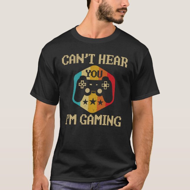 Camiseta Não te ouço, estou a jogar no fone do Gamer Gift (Frente)