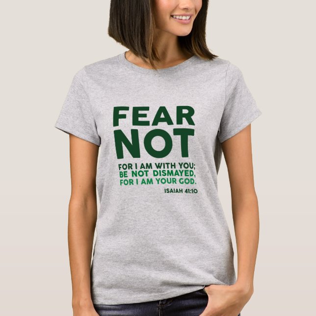 Camiseta Não tema, pois estou com você (Frente)