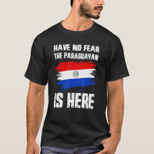 Camiseta Não Tenha Medo De O Paraguai Estar Aqui Bandeira D