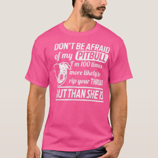 Camiseta Não tenha medo do meu cachorro picante adormece o