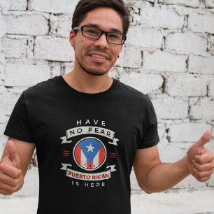 Camiseta Não Tenha Medo Que O Porto-Riquenho Está Aqui Engr