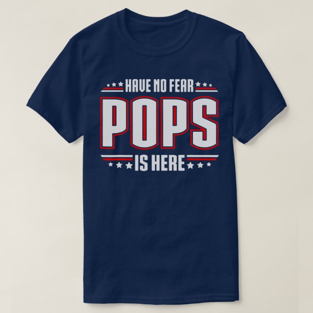 Camiseta Não tenha medo que Pop estejam aqui (Frente do Design)