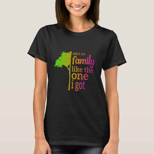 Camiseta Não tenho família como a que tenho para a união (Frente)