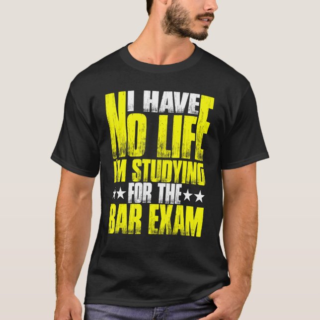 Camiseta Não tenho vida que estou estudando para o exame de (Frente)