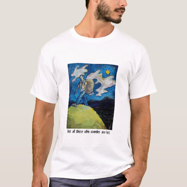 Camiseta Não todo o aqueles que vagueiam (Frente)