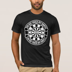Camiseta Não Toque Meus Dardos Aviso Jogador de Dardo Humor