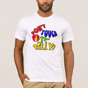 Camiseta Não toque no t-shirt da maternidade da barriga