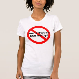 Camiseta Não toque no t-shirt de maternidade da gravidez d