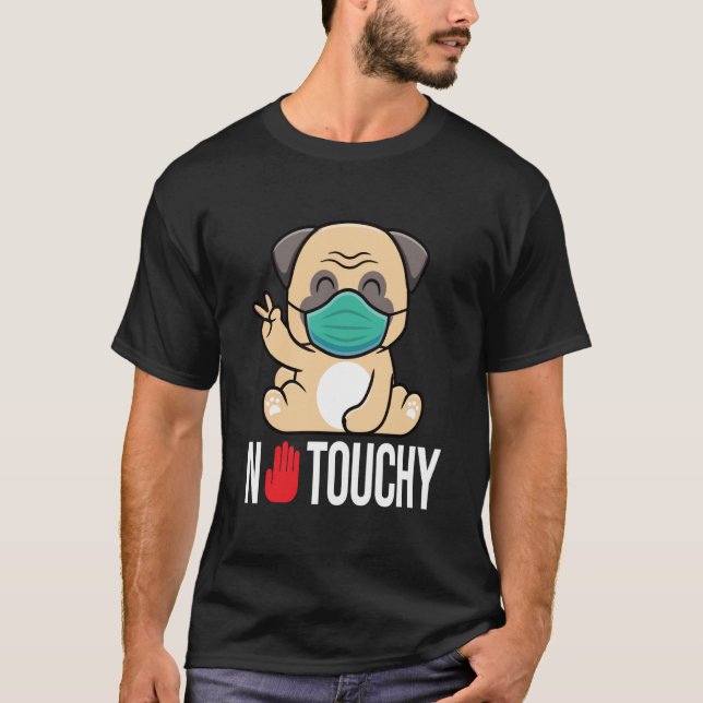 Camiseta Não Toque nos Mops Mops Bebê Mops Artigo Mops Cach (Frente)