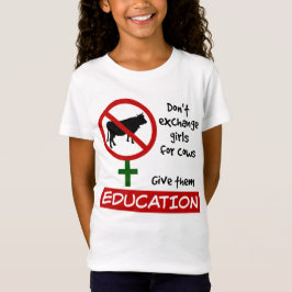 Camiseta Não troque garotas por vacas, dê educação a elas