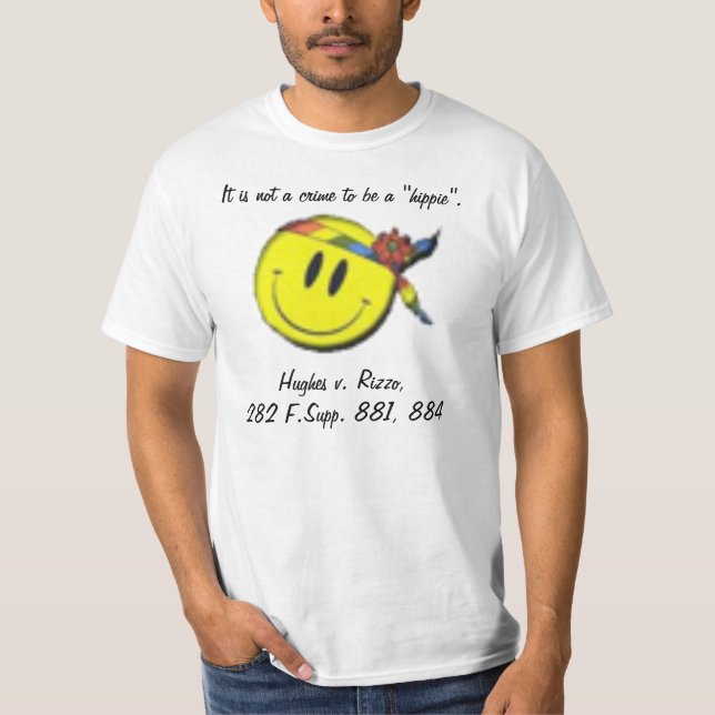 Camiseta Não um crime a ser um hippie (Frente)
