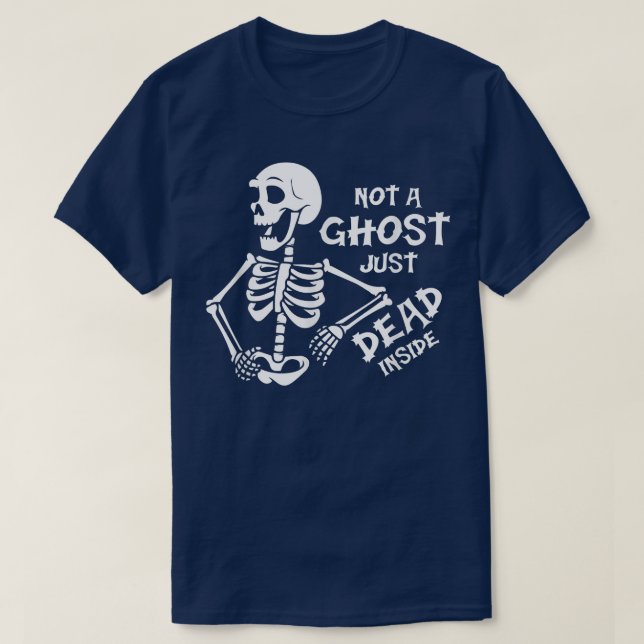 Camiseta Não Um Fantasma Apenas Um Dia de as Bruxas engraça (Frente do Design)