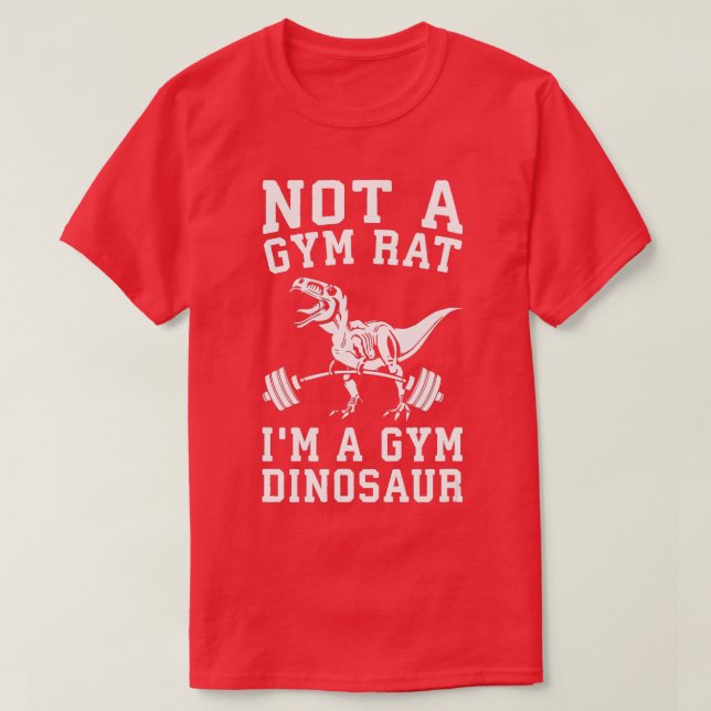 Camiseta Não Um Rato De Gym Eu Sou Um Rex Engraçado De Dino (Frente do Design)