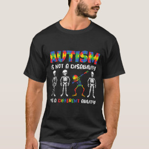 Camiseta Não Uma Deficiência Diferente Capacidade Autismo D