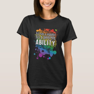 Camiseta Não Uma Deficiência Um Autismo Diferente De Habili