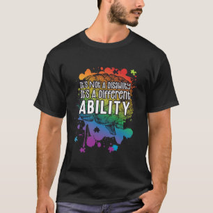 Camiseta Não Uma Deficiência Um Autismo Diferente De Habili