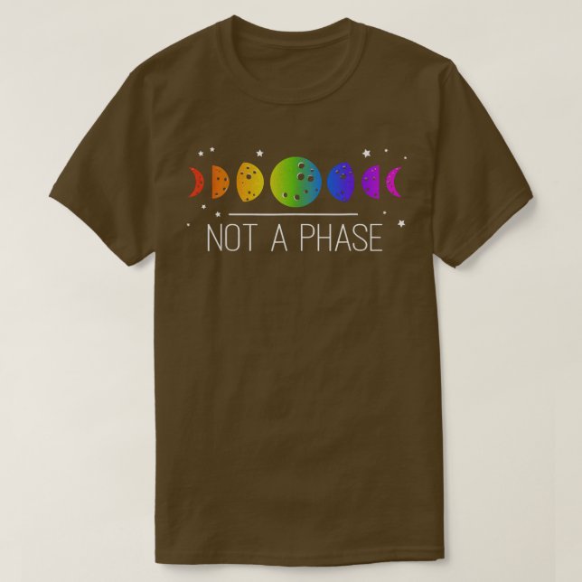 Camiseta Não Uma Fase Fases LGBT  (Frente do Design)