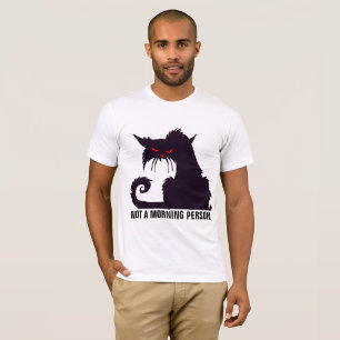 Camiseta NÃO uma PESSOA da MANHÃ, t-shirt do CAT