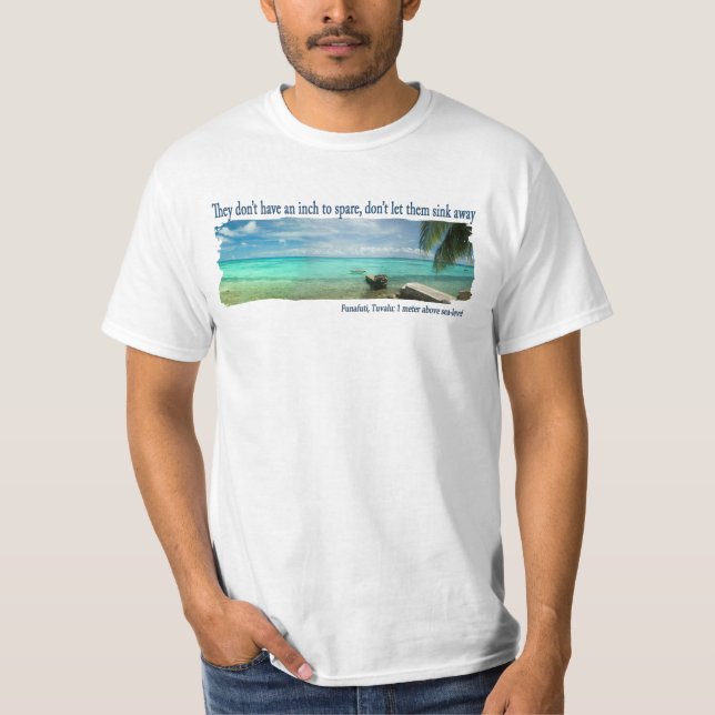 Camiseta Não uma polegada para poupar o t-shirt (Frente)